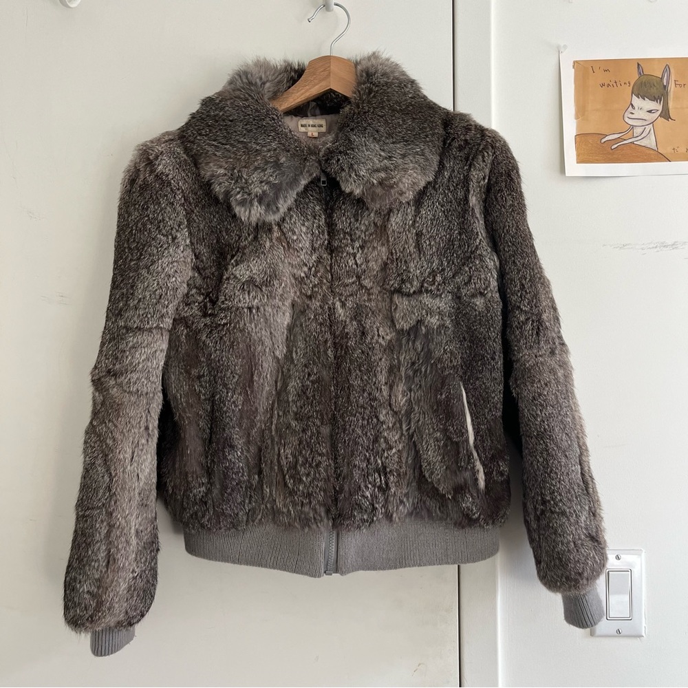 rabbit fur jacket